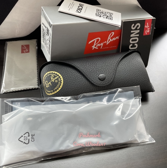 Ray Ban Wayfarer Black Lenses RB2140 Black Frame 50 / 54 Unisex New - Picture 10 of 15